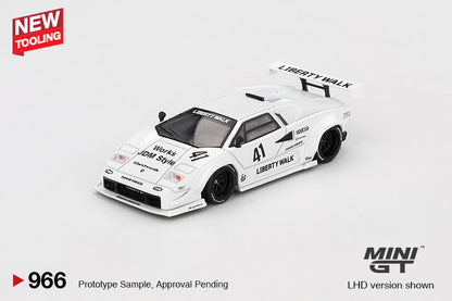 TSM Mini GT 1:64 Lamborghini Countach LB-WORKS White 2024 Tokyo Auto Salon