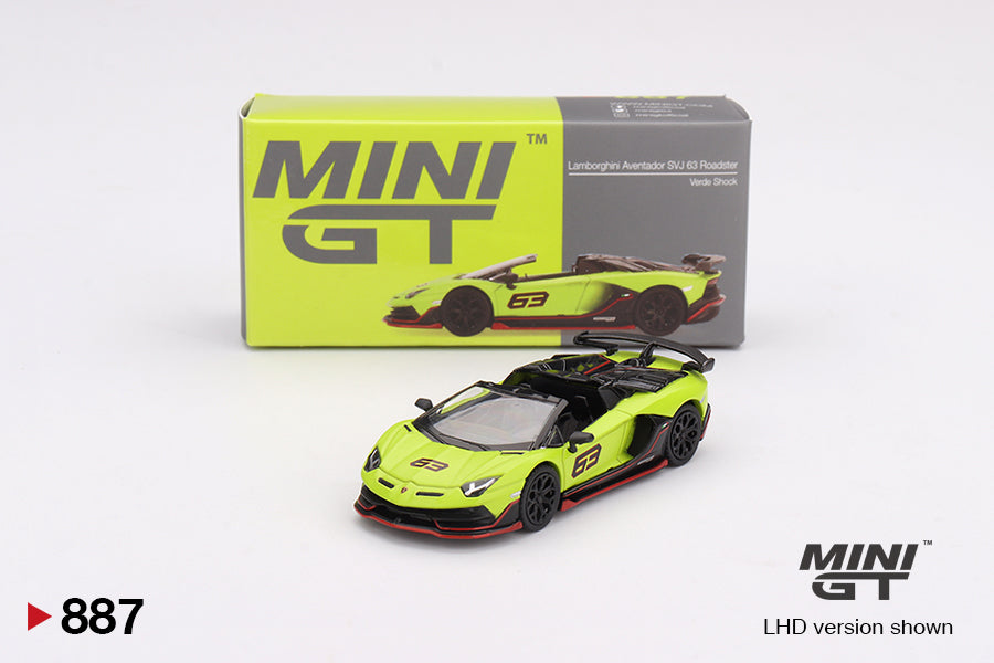 TSM Mini GT 1:64 Mini GT 1:64 Lamborghini Aventador SVJ 63 Roadster Verde Shock