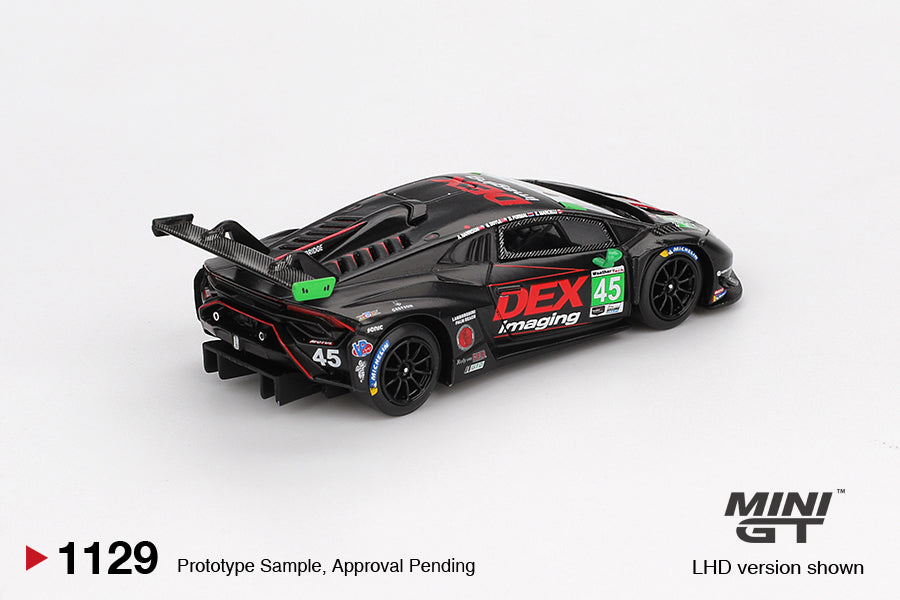 TSM Mini GT 1:64 Lamborghini Huracán GT3 EVO2 #45 No. 45 DEX Imaging 2024 IMSA Daytona 24 Hrs