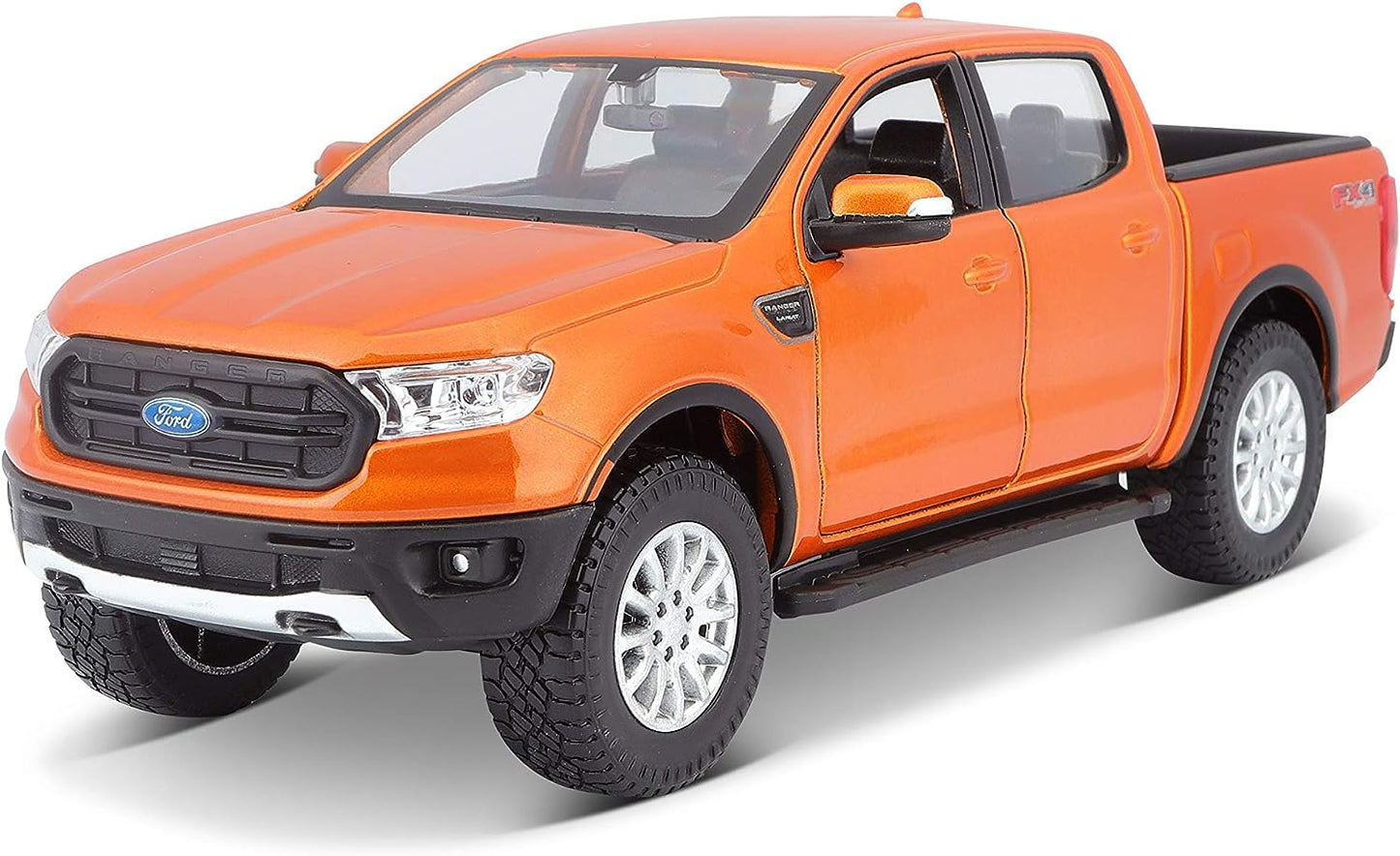 1:27 2019 Ford Ranger Orange Diecast Model Car