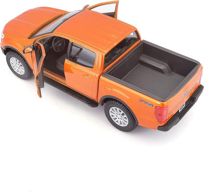 1:27 2019 Ford Ranger Orange Diecast Model Car