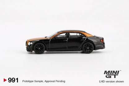TSM Mini GT 1:64 Bentley Flying Spur Orange Flame / Onyx (RHD)