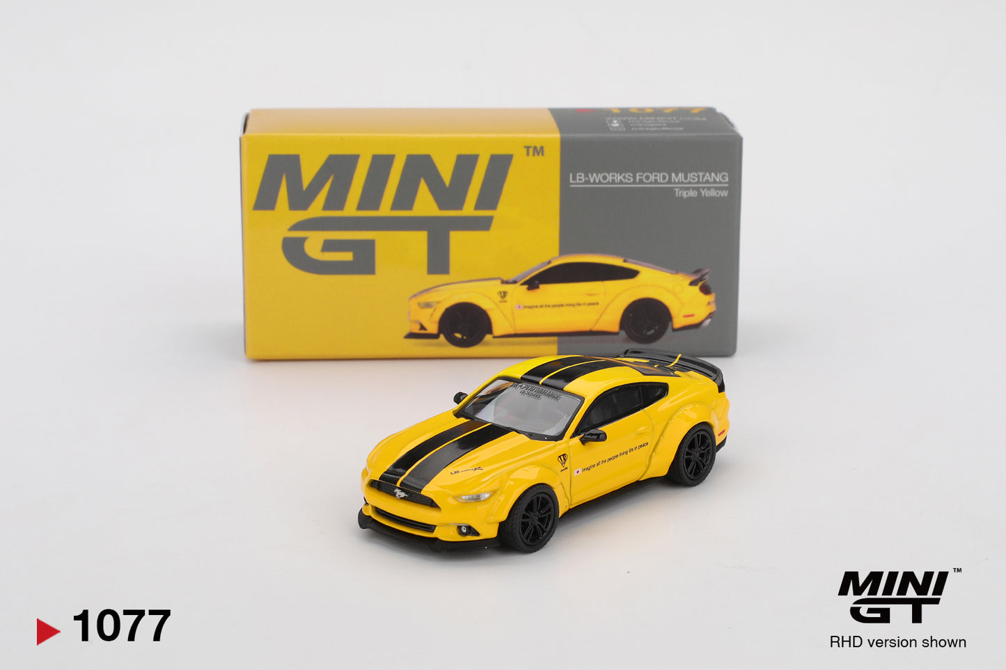 TSM Mini GT 1:64 LB-WORKS FORD MUSTANG Triple Yellow RHD