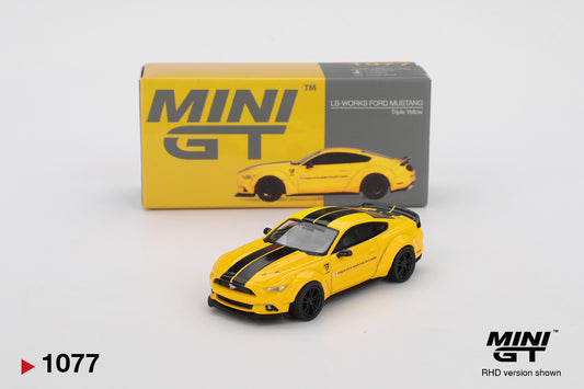 TSM Mini GT 1:64 LB-WORKS FORD MUSTANG Triple Yellow RHD