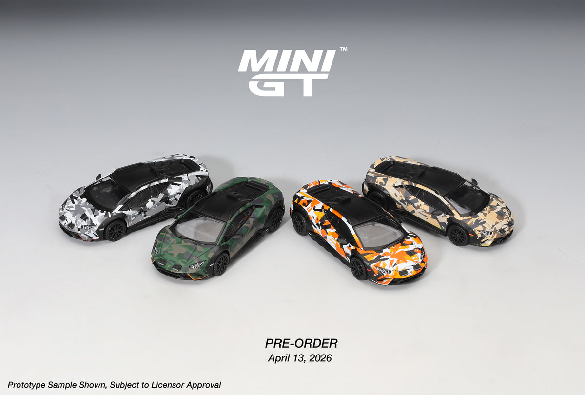 Mini GT 1:64 Lamborghini Huracán Sterrato All-Terrain Set of 4 Diecast Model Cars
