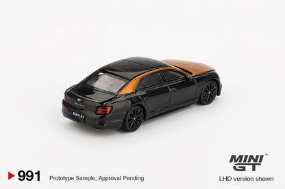 TSM Mini GT 1:64 Bentley Flying Spur Orange Flame / Onyx (RHD)