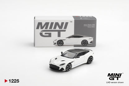TSM Mini GT 1:64 Aston Martin DBS Stratus White (RHD) Diecast Model Car