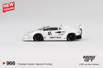 TSM Mini GT 1:64 Lamborghini Countach LB-WORKS White 2024 Tokyo Auto Salon