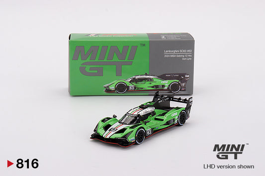 TSM Mini GT 1:64 Lamborghini SC63 #63 Iron Lynx 2024 IMSA Sebring 12 Hrs