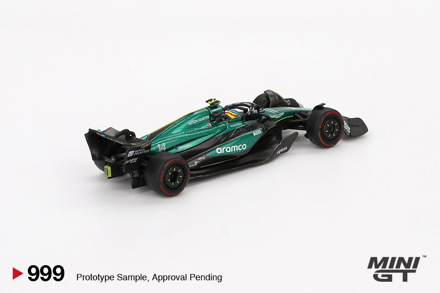 TSM Mini GT 1:64 Aston Martin AMR24 #14 Fernando Alonso 2024 F1 2024 Bahrain GP