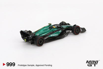 TSM Mini GT 1:64 Aston Martin AMR24 #14 Fernando Alonso 2024 F1 2024 Bahrain GP
