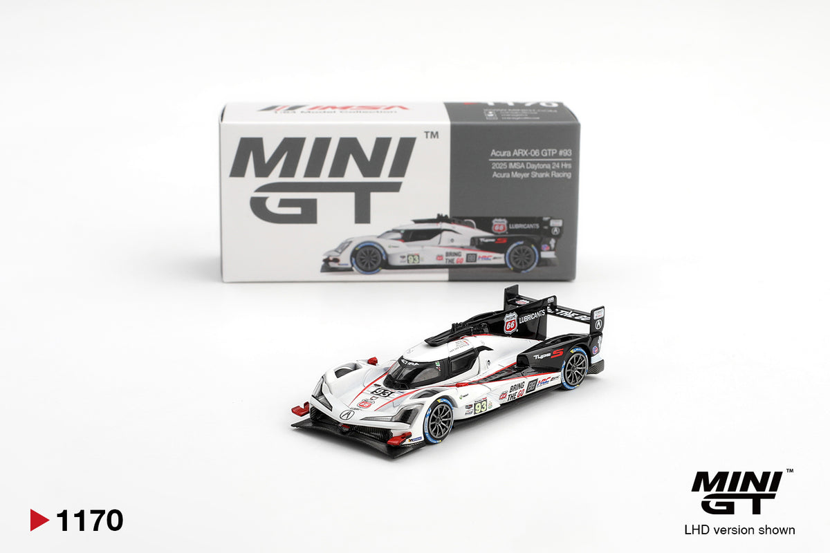 TSM Mini GT 1:64 Acura ARX-06 GTP #93 Acura Meyer Shank Racing 2025 IMSA Daytona 24 Hrs
