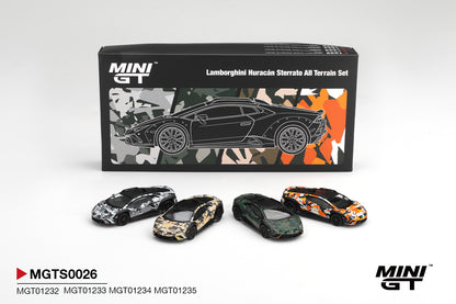 Mini GT 1:64 Lamborghini Huracán Sterrato All-Terrain Set of 4 Diecast Model Cars