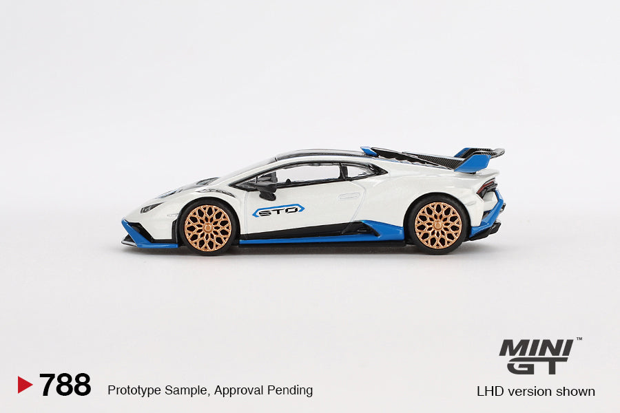 TSM Mini GT 1:64 Lamborghini Huracán STO Bianco Asopo RHD