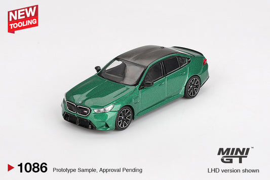 TSM Mini GT 1:64 BMW M5 Isle of Man Green Metallic