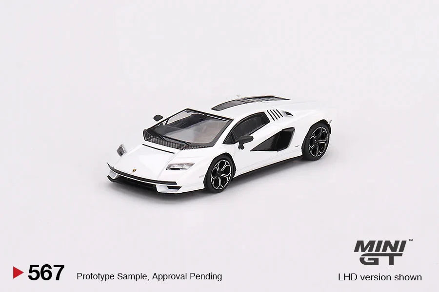 TSM Mini GT 1:64 Lamborghini Countach LPI 800-4 Bianco Siderale (LHD)