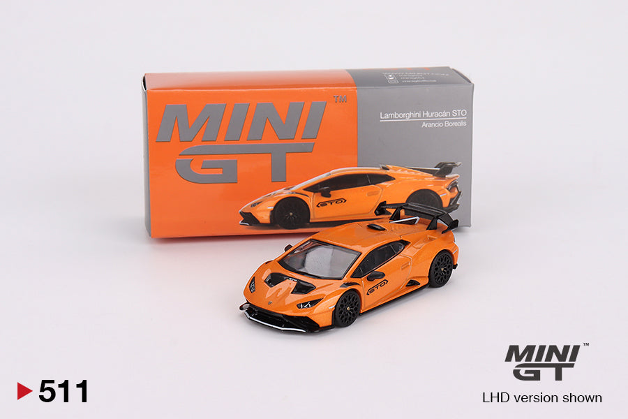 TSM Mini GT 1:64 Lamborghini Huracán STO Arancio Borealis (RHD)