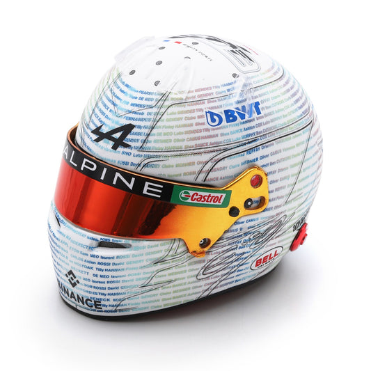 F1 Esteban Ocon Alpine 2023 British Grand Prix Helmet 1/5 Scale