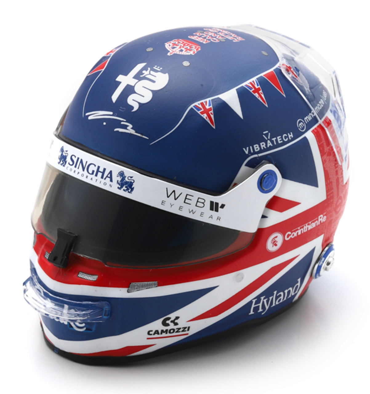 F1 Alfa Romeo Valtteri Bottas Helmet British GP 2023 1/5 Scale