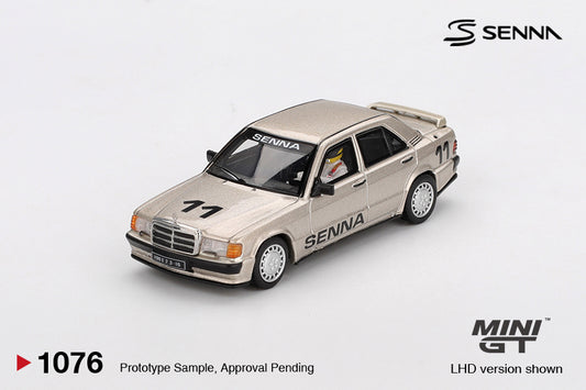 Mini GT 1:64 Mercedes-Benz 190 E 2.3-16 #11 Ayrton Senna 1984 Nürburgring Race of Champions w/ Figure of Ayrton Senna