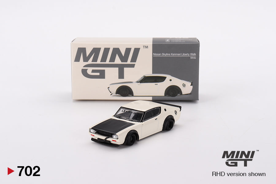 TSM Mini GT 1:64 Nissan Skyline Kenmeri Liberty Walk White