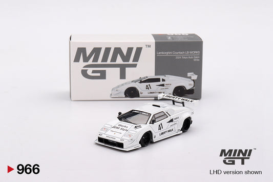 TSM Mini GT 1:64 Lamborghini Countach LB-WORKS White 2024 Tokyo Auto Salon