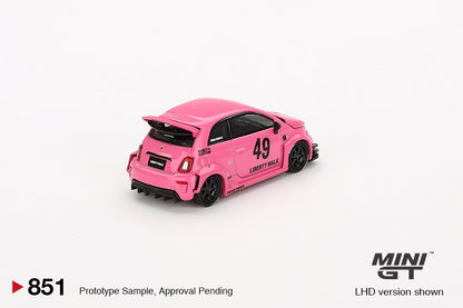 TSM Mini GT 1:64 ABARTH 595 LB-WORKS x Abas Works Pink