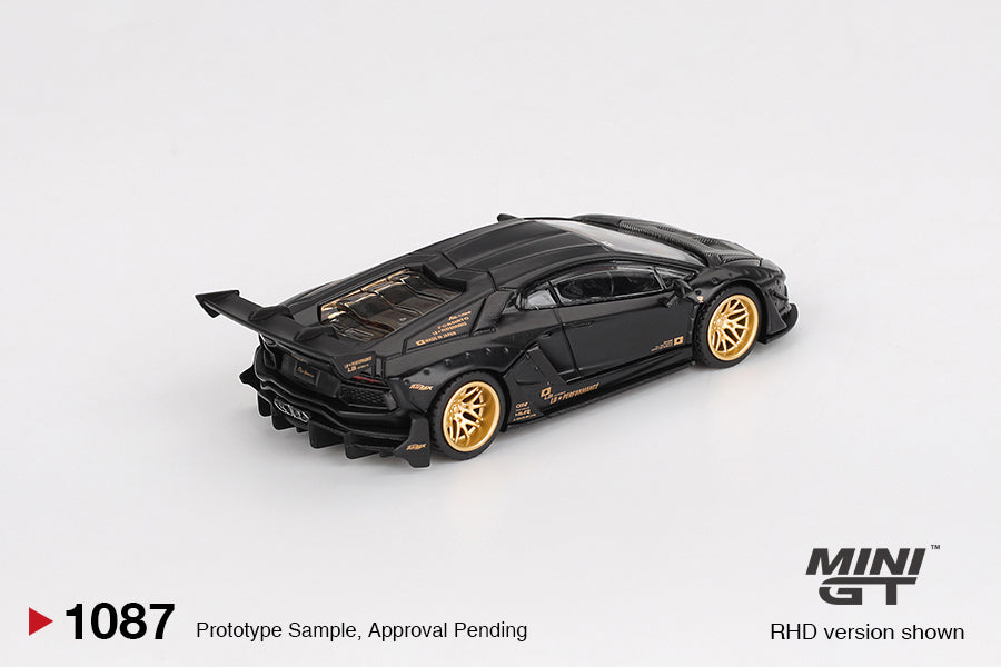 TSM Mini GT 1:64 LB WORKS Lamborghini Aventador Limited Edition Matte Black