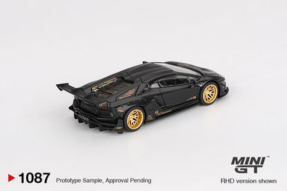 TSM Mini GT 1:64 LB WORKS Lamborghini Aventador Limited Edition Matte Black