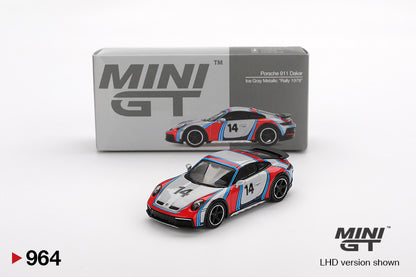 TSM Mini GT 1:64 Porsche 911 Dakar Ice Grey Metallic "Rally 1978" (RHD)