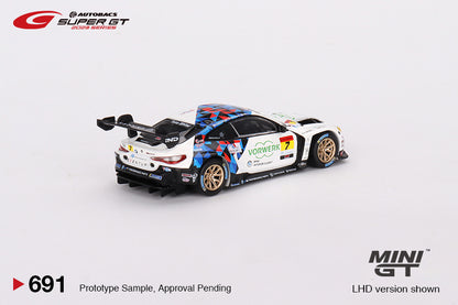 TSM Mini GT 1:64 BMW M4 GT3 #7 "Studie BMW M4" BMW M Team Studie x CRS 2023 SUPER GT SERIES