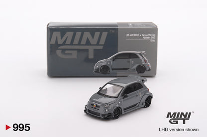 TSM Mini GT 1:64 Abarth 595 LB-WORKS x Abas Works Grey (RHD)