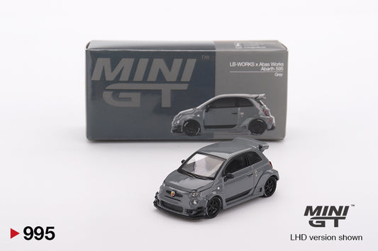 TSM Mini GT 1:64 Abarth 595 LB-WORKS x Abas Works Grey (RHD)