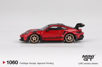 TSM Mini GT 1:64 Porsche 911 (992) GT3 RS Weissach Package Guards Red RHD