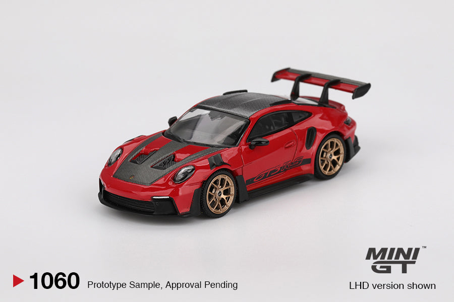 TSM Mini GT 1:64 Porsche 911 (992) GT3 RS Weissach Package Guards Red RHD