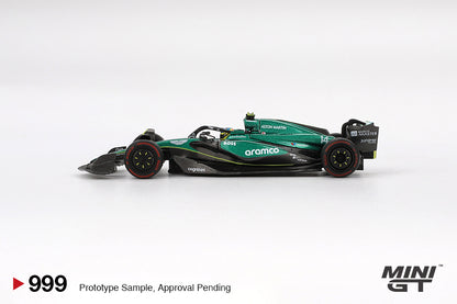TSM Mini GT 1:64 Aston Martin AMR24 #14 Fernando Alonso 2024 F1 2024 Bahrain GP