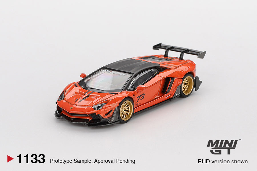 Mini GT 1:64 LB WORKS Lamborghini Aventador Limited Edition Orange #1133