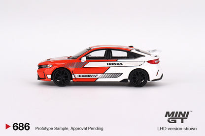 TSM Mini GT 1:64 Honda Civic TYPE R 2023 Pace Car Red