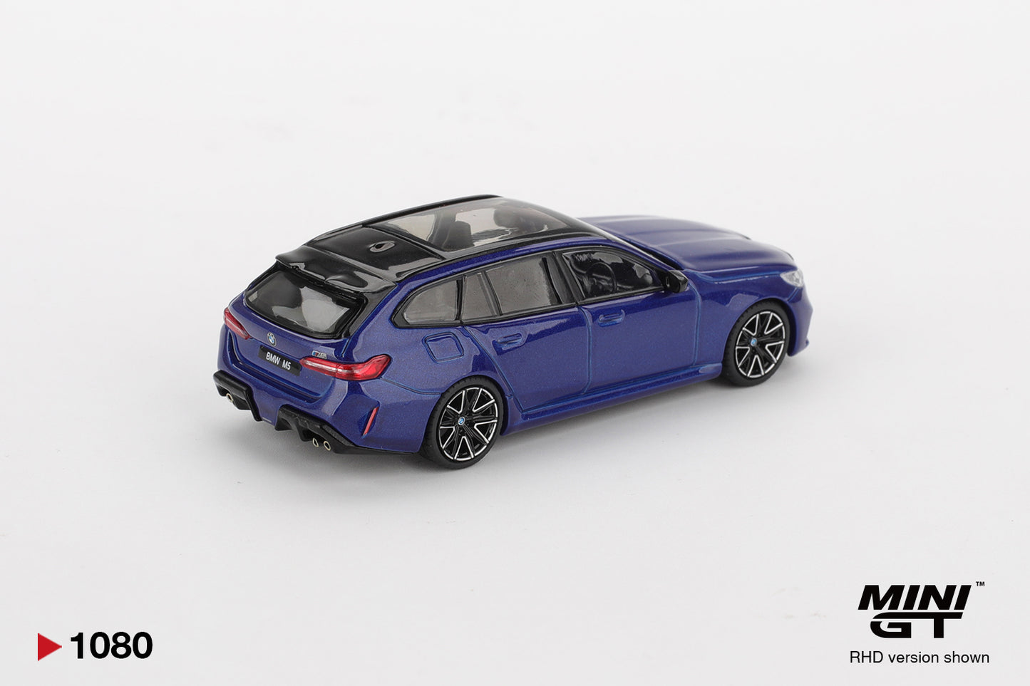 TSM Mini GT 1:64 BMW M5 Touring Marina Bay Blue Metallic