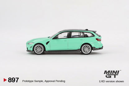 TSM Mini GT 1:64 BMW M3 M Performance Touring Mint Green (RHD)