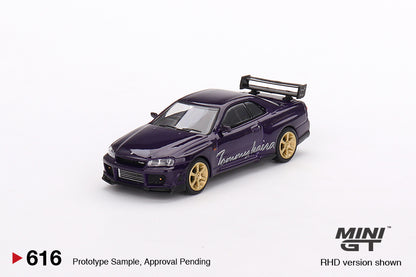 TSM Mini GT 1:64 Nissan Skyline GT-R (R34) Tommykaira R-z Midnight Purple