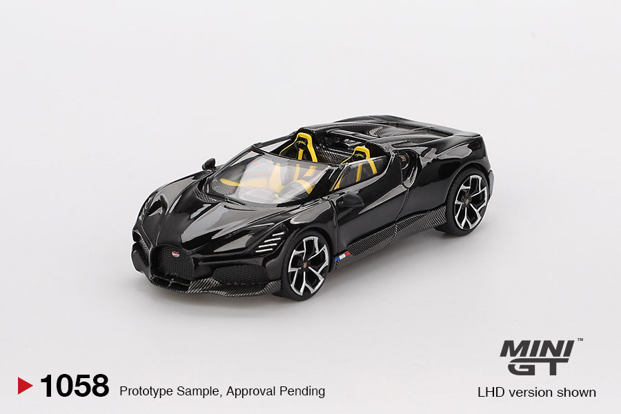 TSM Mini GT 1:64 Bugatti W16 Mistral Black