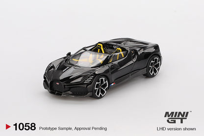 TSM Mini GT 1:64 Bugatti W16 Mistral Black