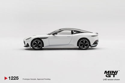 TSM Mini GT 1:64 Aston Martin DBS Stratus White (RHD) Diecast Model Car