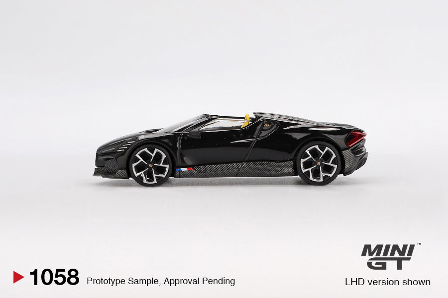 TSM Mini GT 1:64 Bugatti W16 Mistral Black