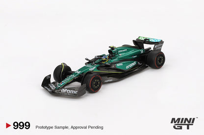 TSM Mini GT 1:64 Aston Martin AMR24 #14 Fernando Alonso 2024 F1 2024 Bahrain GP