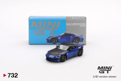 TSM Mini GT 1:64 Nissan Z LB★NATION WORKS Seiran Blue (RHD)