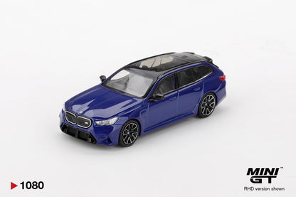 TSM Mini GT 1:64 BMW M5 Touring Marina Bay Blue Metallic