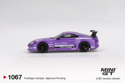 TSM Mini GT 1:64 Toyota Supra (A80) Top Secret GT-300 Top Secret Purple RHD