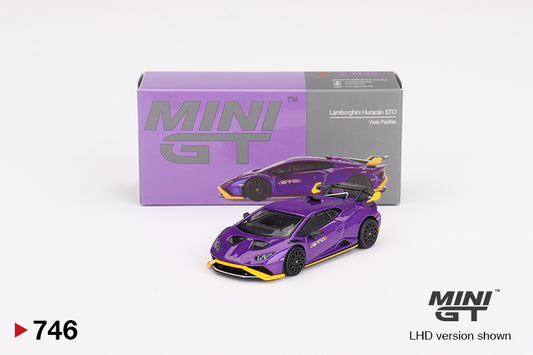 TSM Mini GT 1:64 Lamborghini Huracán STO Viola Pasifae RHD